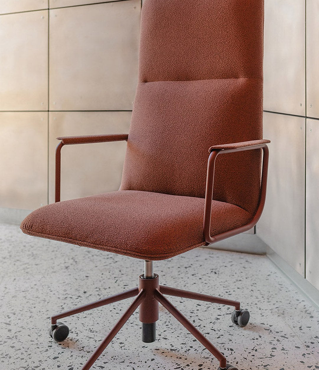 Elle Executive Chair by Sancal in tan with arms – In Dubai by WSPR
