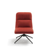Elle Lounge Chair by Sancal in red on a swivel base – In Dubai by WSPR