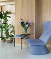Elle Wing Chair by Sancal in blue among plants – In Dubai by WSPR
