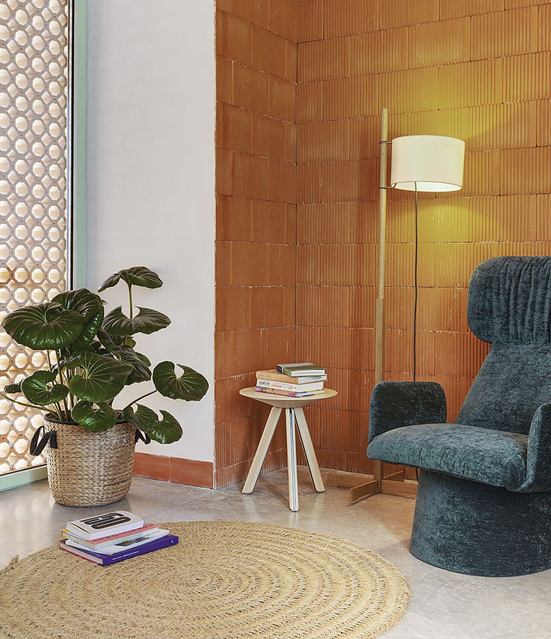 Elle Wing Chair by Sancal in dark grey in a living room – In Dubai by WSPR