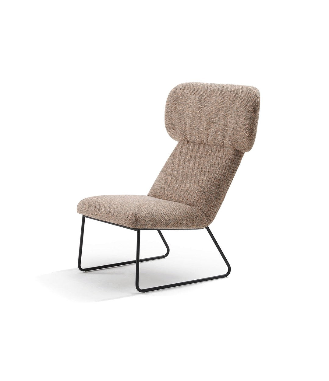Elle Wing Chair by Sancal in taupe on a sled base – In Dubai by WSPR