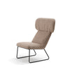 Elle Wing Chair by Sancal in taupe on a sled base – In Dubai by WSPR