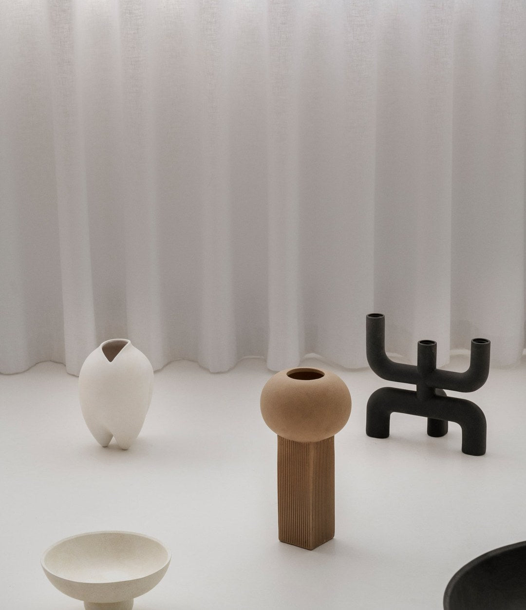 Empire Vase, Mini by 101 Copenhagen in Sand in a styled interior – In Dubai by WSPR