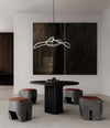 Enkei Tray, Maxi by 101 Copenhagen in Silver Travertine in a styled interior, view 3 – In Dubai by WSPR