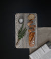 Enkei Tray Rectangular, Medio by 101 Copenhagen in Silver Travertine in a styled interior, view 3 – In Dubai by WSPR