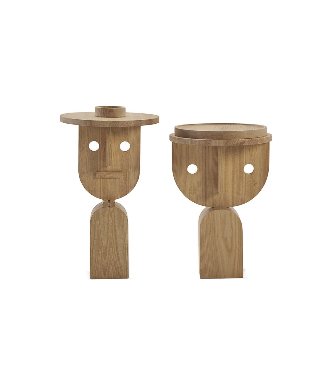 Faces Side Table by Sancal pair in natural oak – In Dubai by WSPR