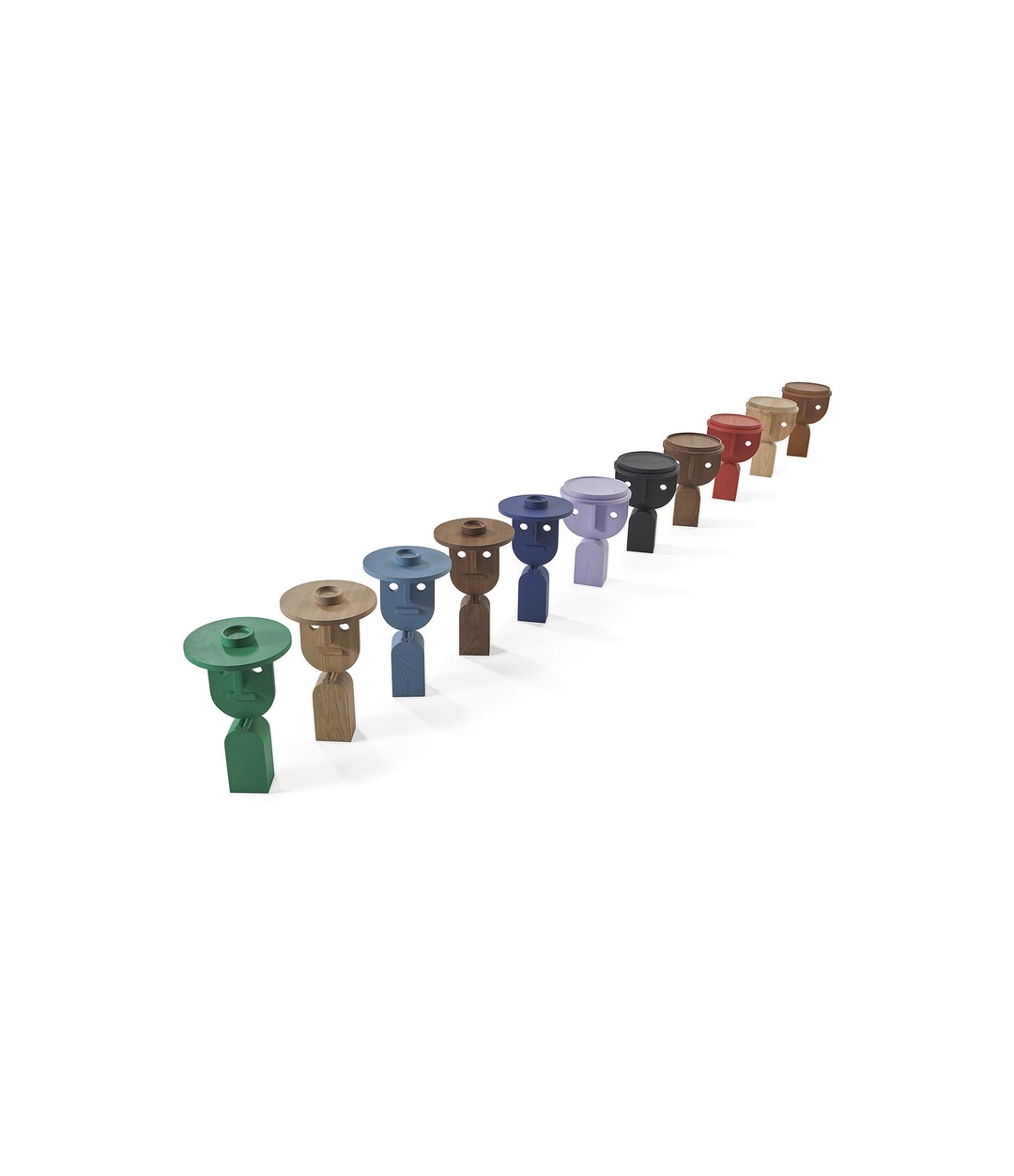 Faces Side Table by Sancal a long row in many colours – In Dubai by WSPR