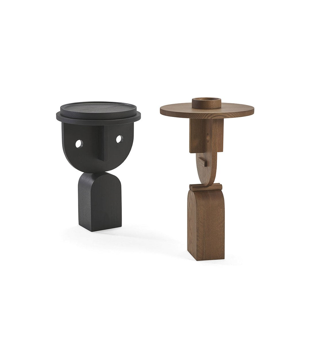 Faces Side Table by Sancal pair in black and dark oak – In Dubai by WSPR