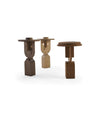 Faces Side Table by Sancal three tables in wood tones – In Dubai by WSPR