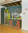 Float Wall Hook by Sancal two hooks in orange in a kitchen – In Dubai by WSPR