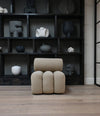 Foku Chair by 101 Copenhagen in Smoked Sand (CPH 904) in a styled interior, view 2 – In Dubai by WSPR