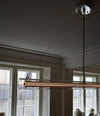 Frame Pendant Lamp by 101 Copenhagen in Chrome in a styled interior, view 3 – In Dubai by WSPR