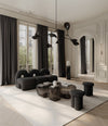 Frame Wall Lamp, Big by 101 Copenhagen in Chrome in a styled interior, view 3 – In Dubai by WSPR
