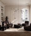 Gallery Balls, Set of 3 by 101 Copenhagen in Chrome in a styled interior – In Dubai by WSPR