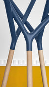 Game of Trust Coat Rack by Miniforms with blue lacquered terminals, detail view – In Dubai by WSPR