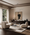 Ghost Chandelier, Big by 101 Copenhagen in Chrome in a styled interior – In Dubai by WSPR