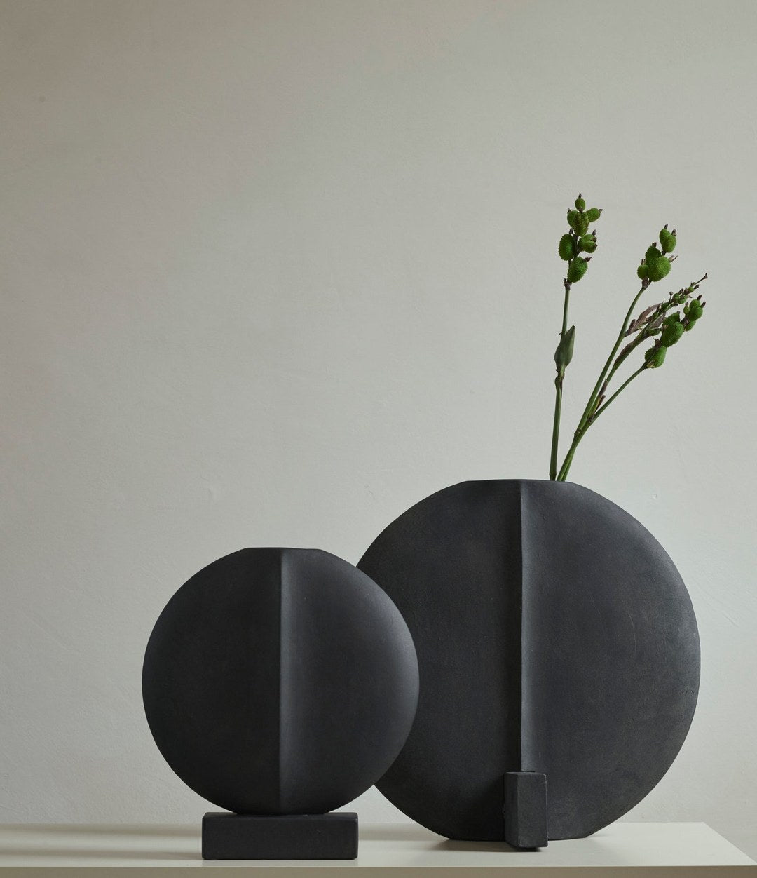 Guggenheim Vase, Big by 101 Copenhagen in Coffee in a styled interior, view 3 – In Dubai by WSPR
