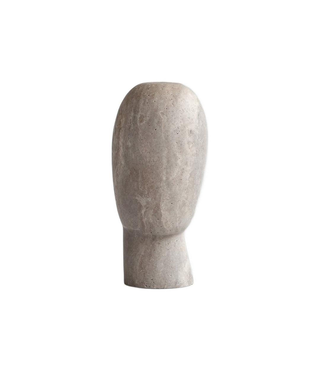 Head Sculpture, Medio by 101 Copenhagen in Silver Travertine, view 2 – In Dubai by WSPR