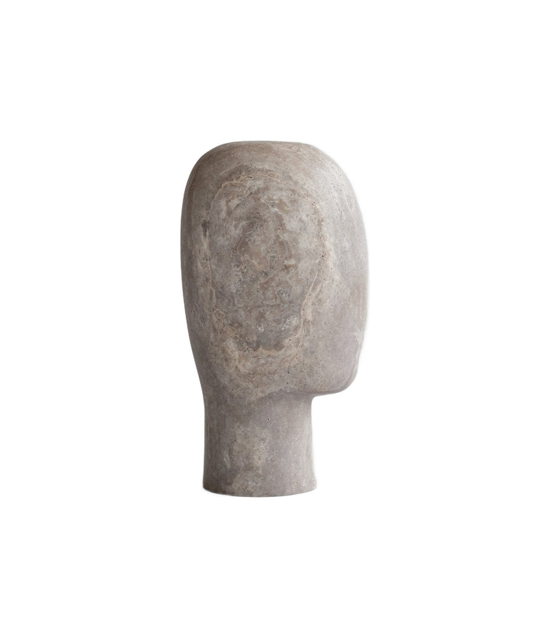 Head Sculpture, Medio by 101 Copenhagen in Silver Travertine, view 3 – In Dubai by WSPR