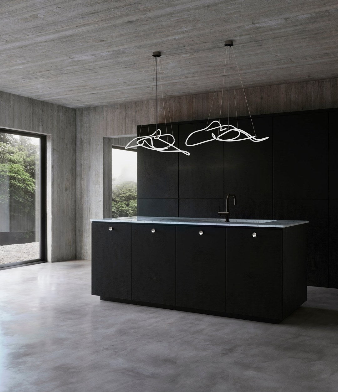 HiHat Knobs, Medio by 101 Copenhagen in Chrome in a styled interior – In Dubai by WSPR