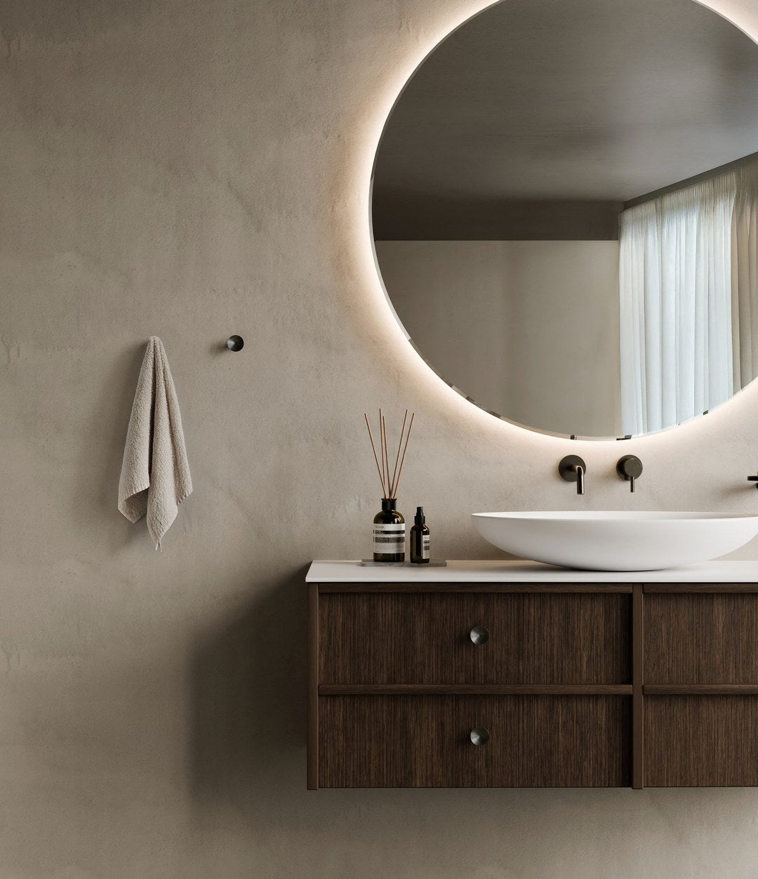 HiHat Knobs, Mini by 101 Copenhagen in Bronze in a styled interior – In Dubai by WSPR