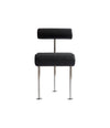 Hiro Dining Chair by 101 Copenhagen in Stainless Steel Frame / Aniline Leather Black – In Dubai by WSPR
