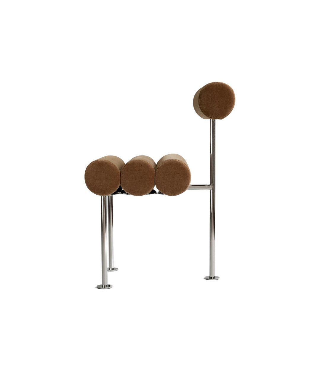 Hiro Dining Chair by 101 Copenhagen in Stainless Steel Frame / Desert, view 3 – In Dubai by WSPR