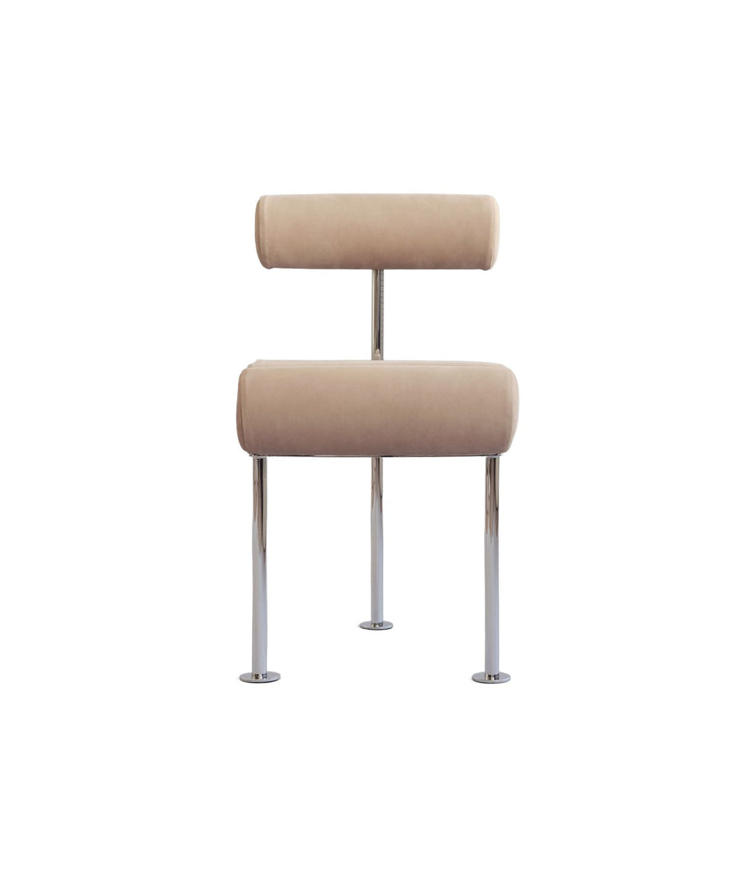 Hiro Dining Chair by 101 Copenhagen in Stainless Steel Frame / Nubuck – In Dubai by WSPR