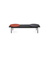 Interchange Bench by Sancal in black with a red seat and a black table – In Dubai by WSPR