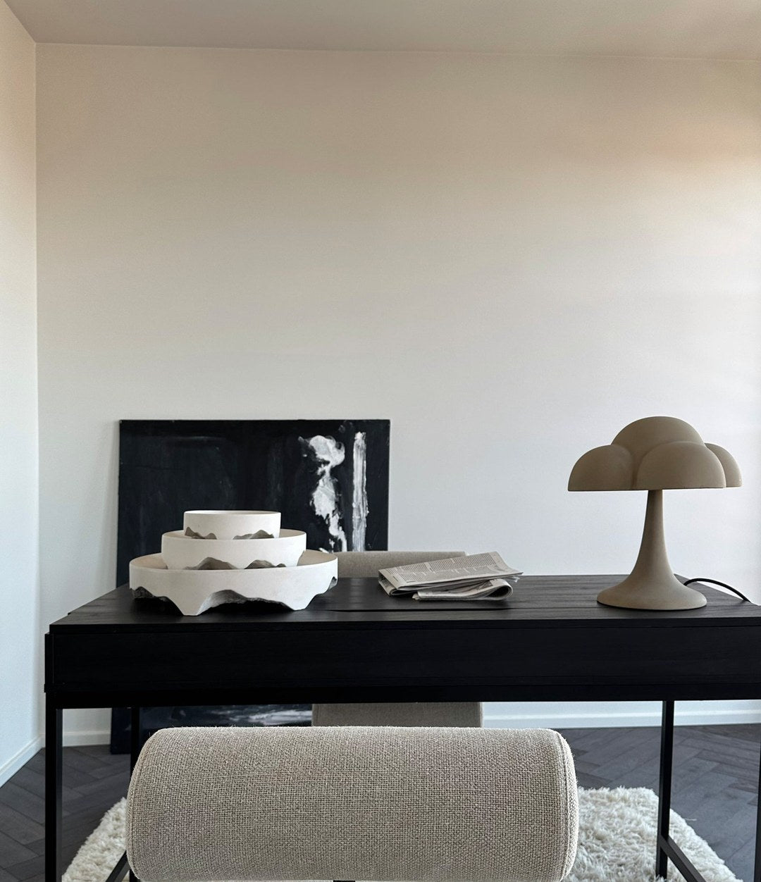 Iwa Tray, Medio by 101 Copenhagen in Birch in a styled interior – In Dubai by WSPR