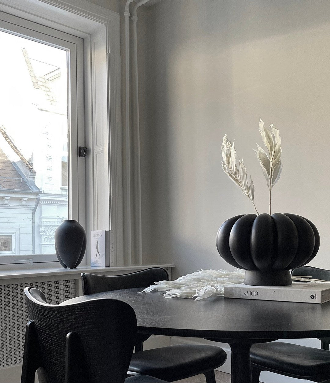 Kabin Vase, Lamella by 101 Copenhagen in Coffee in a styled interior – In Dubai by WSPR