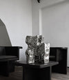 Kami Vase, Medio by 101 Copenhagen in Chrome in a styled interior, view 3 – In Dubai by WSPR