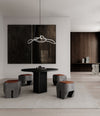 Kami Vase, Mini by 101 Copenhagen in Chrome in a styled interior, view 3 – In Dubai by WSPR