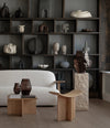 Katachi Vase, Big by 101 Copenhagen in Smoked Forest in a styled interior – In Dubai by WSPR