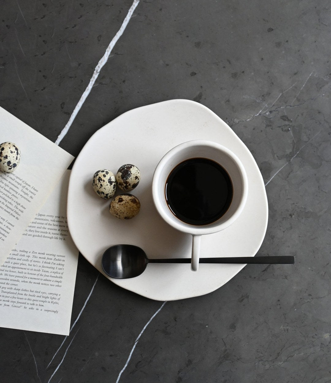 Kogei Long Spoon by 101 Copenhagen in Black in a styled interior – In Dubai by WSPR