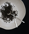 Kogei Salad Servers by 101 Copenhagen in Brushed Steel in a styled interior – In Dubai by WSPR