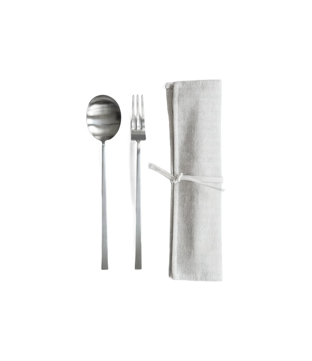 Kogei Salad Servers by 101 Copenhagen in Brushed Steel, view 2 – In Dubai by WSPR
