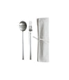 Kogei Salad Servers by 101 Copenhagen in Brushed Steel, view 2 – In Dubai by WSPR