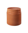 Kolos Coffee Table by Miniforms in Terracotta Glazed Ceramic, high Ø45 version – In Dubai by WSPR