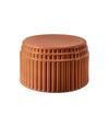 Kolos Coffee Table by Miniforms in Terracotta Glazed Ceramic, low Ø58 version – In Dubai by WSPR