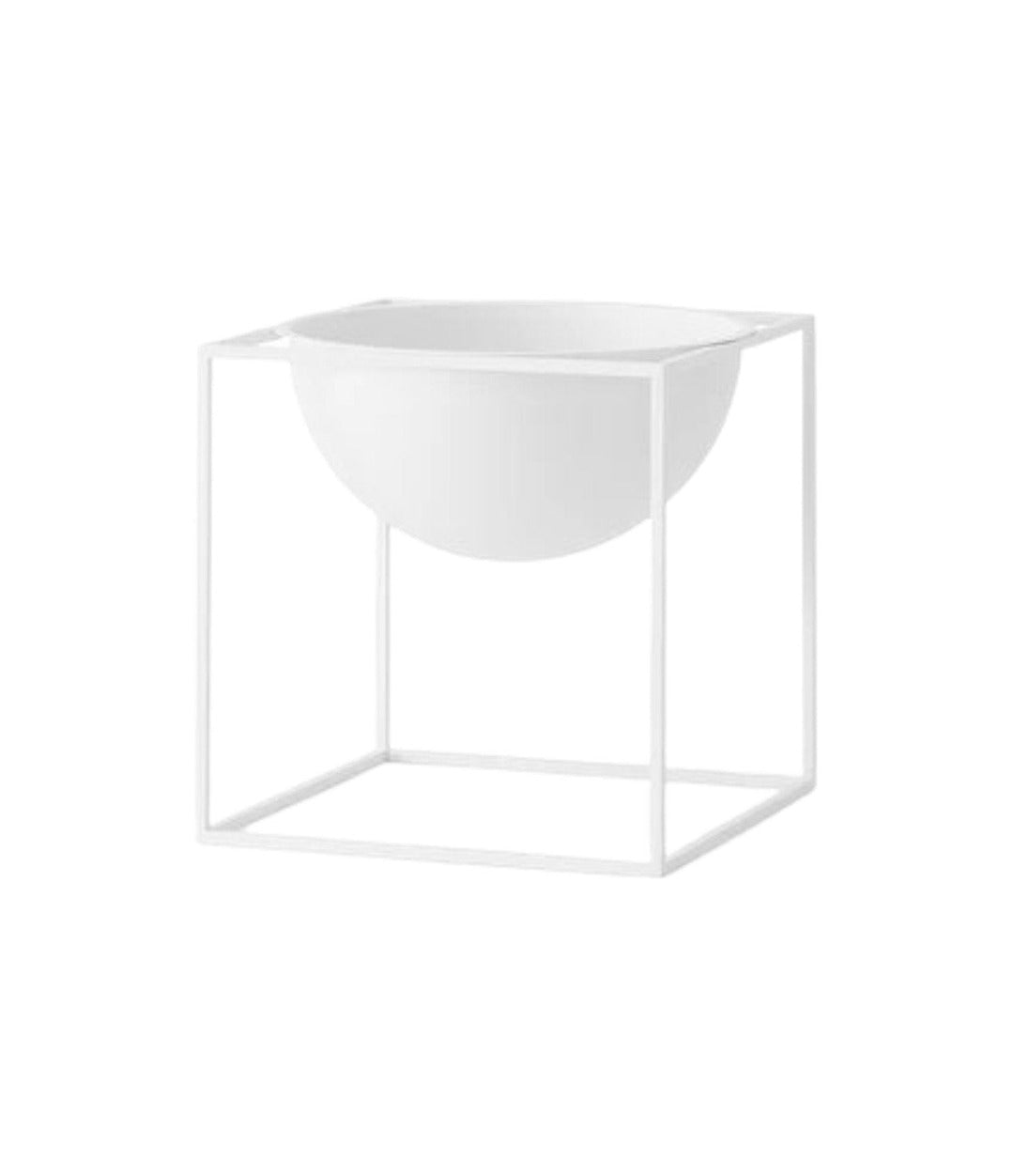 Kubus Bowl by Audo in white, large size, angled view – In Dubai by WSPR