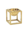 Kubus Bowl by Audo in gold-plated, mini size, angled view – In Dubai by WSPR