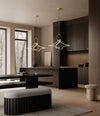 Kumo Chandelier, Mini by 101 Copenhagen in Brass in a styled interior, view 2 – In Dubai by WSPR
