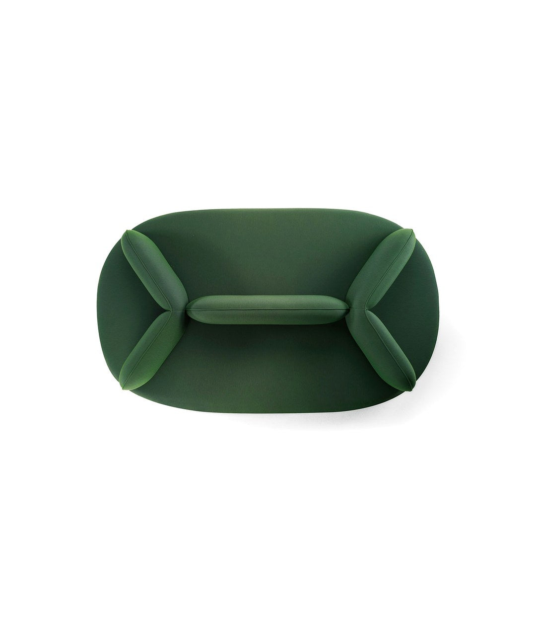 La Isla Bench by Sancal 257 × 154 cm in green seen from above – In Dubai by WSPR