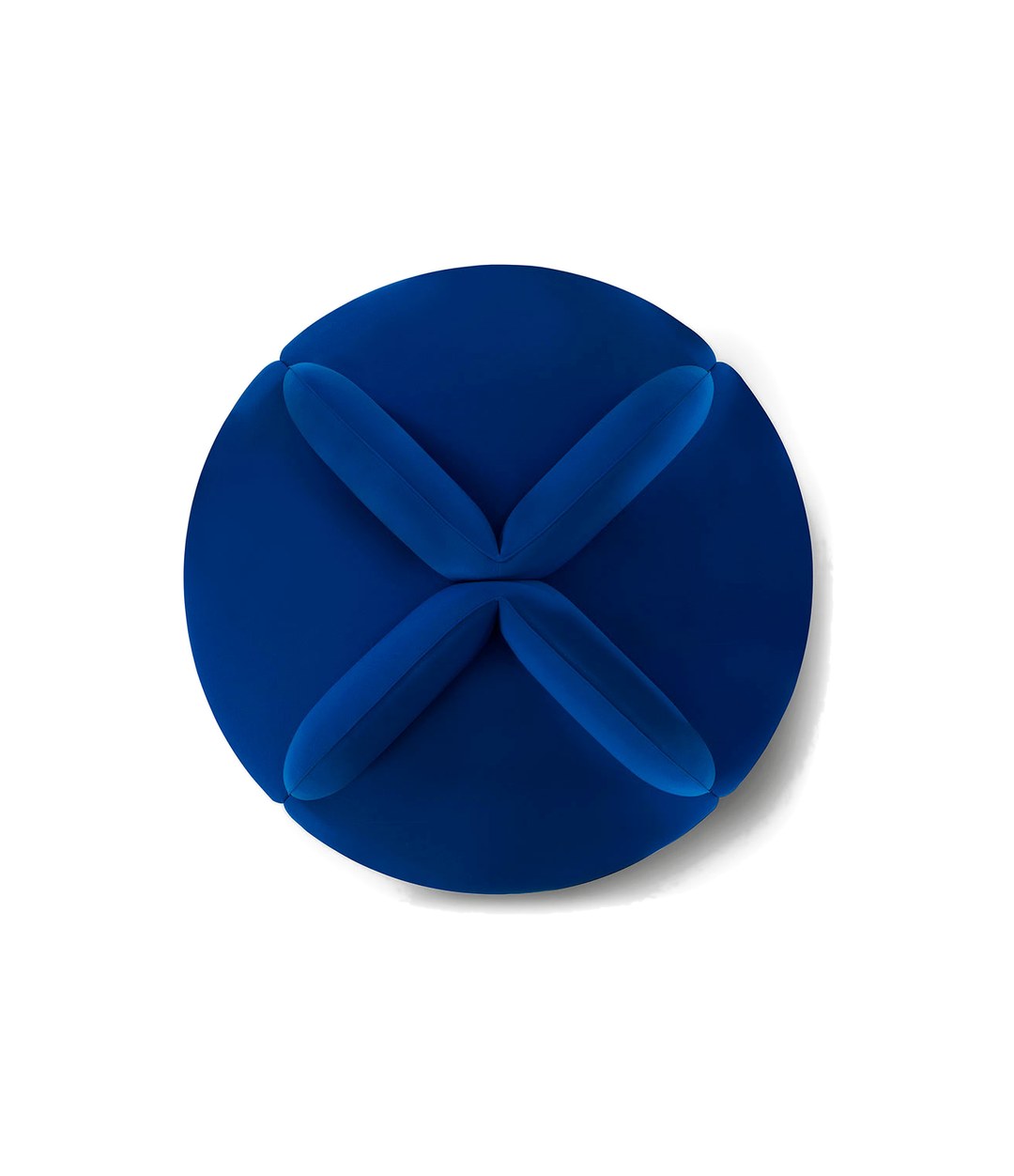 La Isla Bench by Sancal round Ø170 cm in blue seen from above – In Dubai by WSPR
