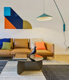 La Isla Coffee Table by Sancal in grey with a leather sofa – In Dubai by WSPR