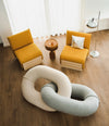 Link Sofa by Sancal in cream and grey between armchairs – In Dubai by WSPR