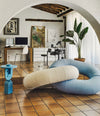 Link Sofa by Sancal in cream and blue under an arch – In Dubai by WSPR