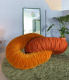 Link Sofa by Sancal Wrinkled Links in orange on a green rug – In Dubai by WSPR