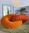 Link Sofa by Sancal Wrinkled Links in orange, close view – In Dubai by WSPR